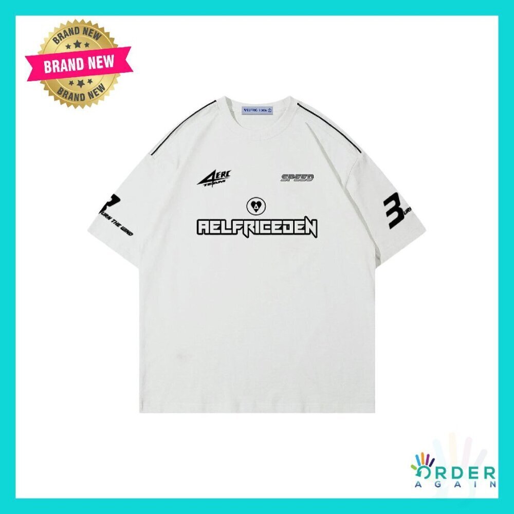 Vintage Racing Graphic Tee Oversized Retro Y2K Chic Summer Top